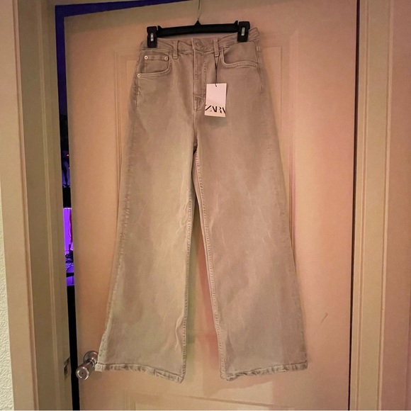 Zara ZW Collection High Rise Culotte Jeans - Picture 4 of 8